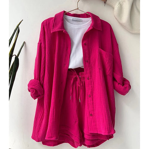 Effortless Summer Two-Piece Muslin Suit Set – Chic, Lightweight & Polished