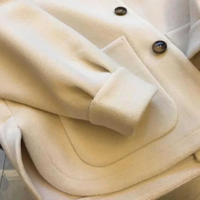 Plus Size Hooded Patchwork Coat