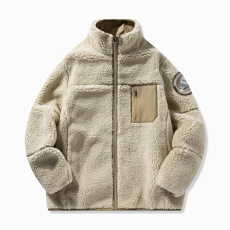 Oversized Sherpa Fleece Jacket Men-HighTouch