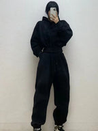 Women’s Fleece Tracksuit Set – Soft Hoodie & Jogger Pants for Cozy Style-HighTouch