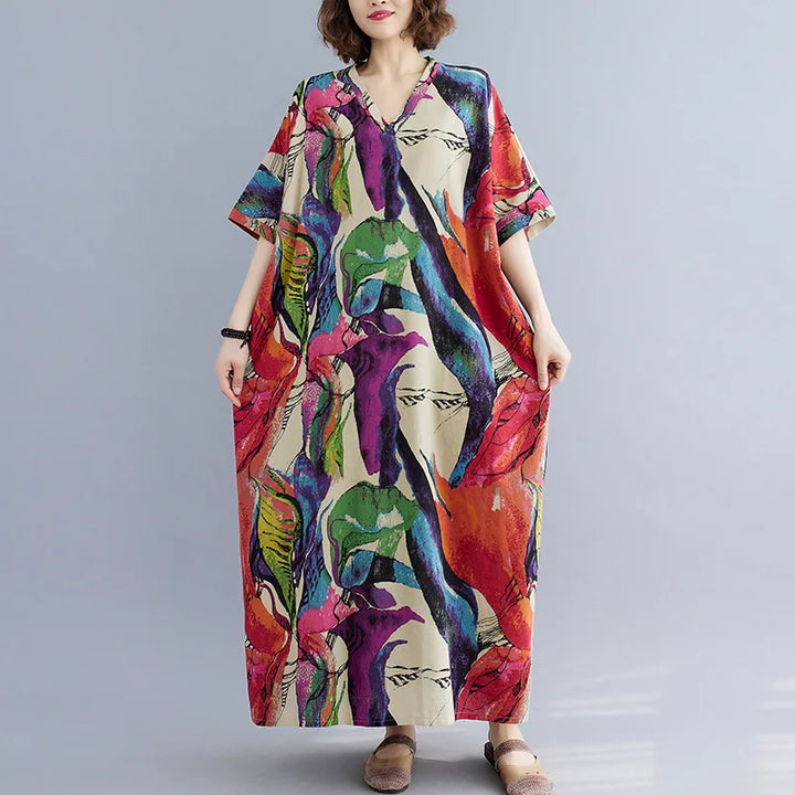 Bohemian Ethnic Summer Dress – Vintage Loose Streetwear-HighTouch