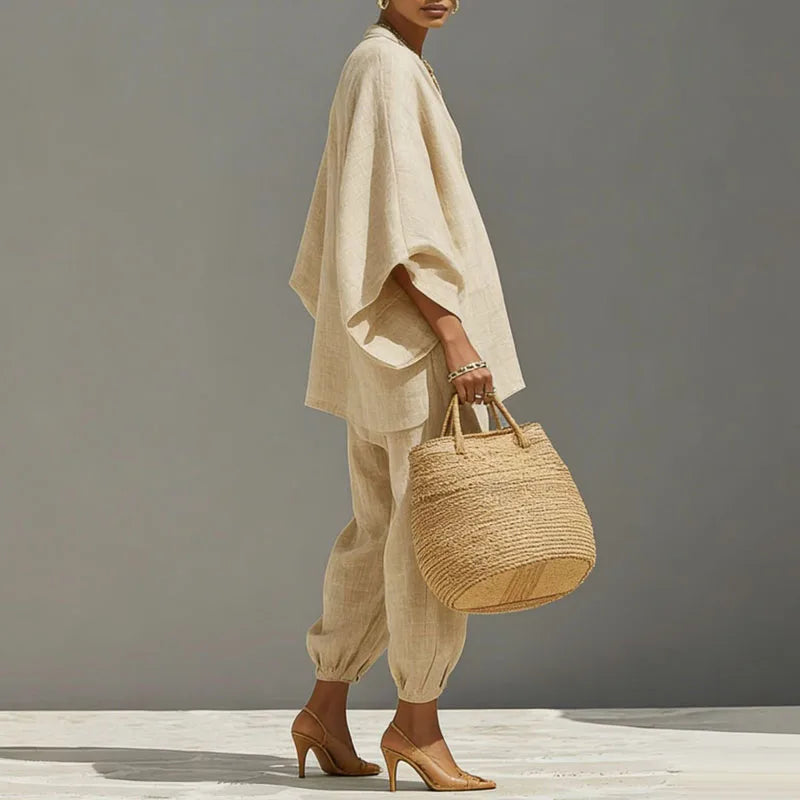 Gianna - Women Boho Elegant Linen Matching Set