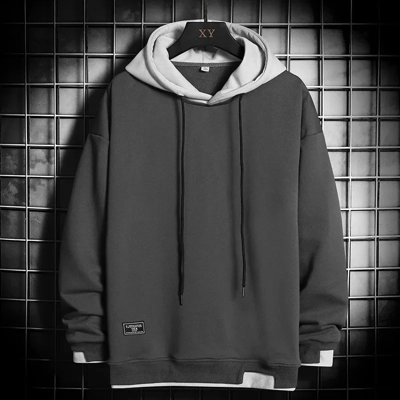 Men’s Harajuku-Style Oversized Hoodie – Bold Streetwear Pullover