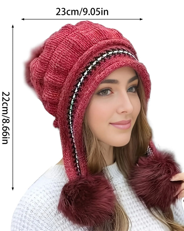 Women’s Fur & Fleece-Lined Earflap Beanie