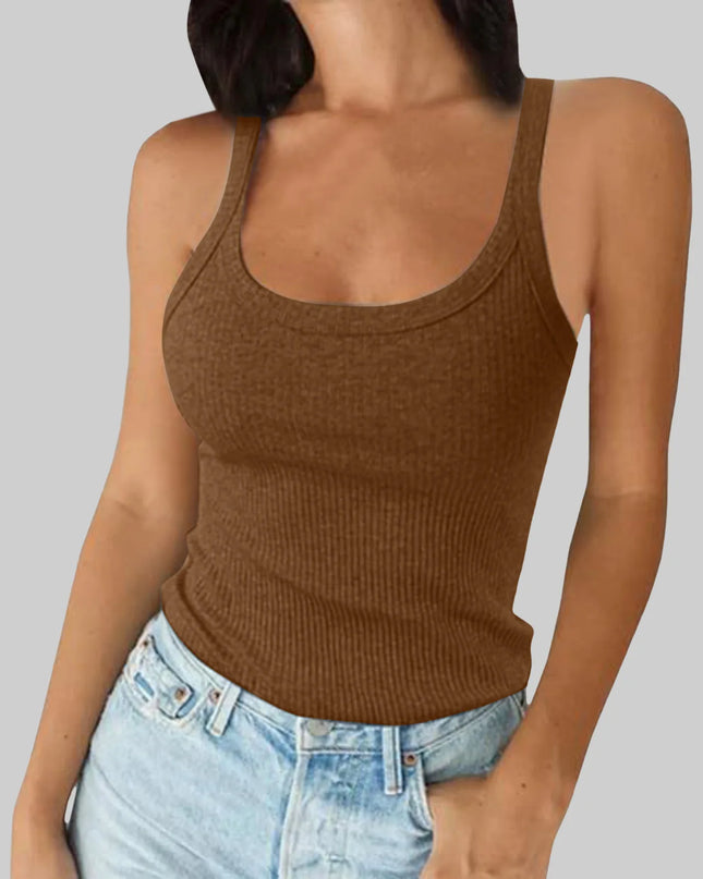 Sexy Round Neck Solid Top T-Shirt Women Inner Outer Wear