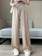 Cool & Chic – Ice Silk Satin High-Waist Wide-Leg Pants-HighTouch