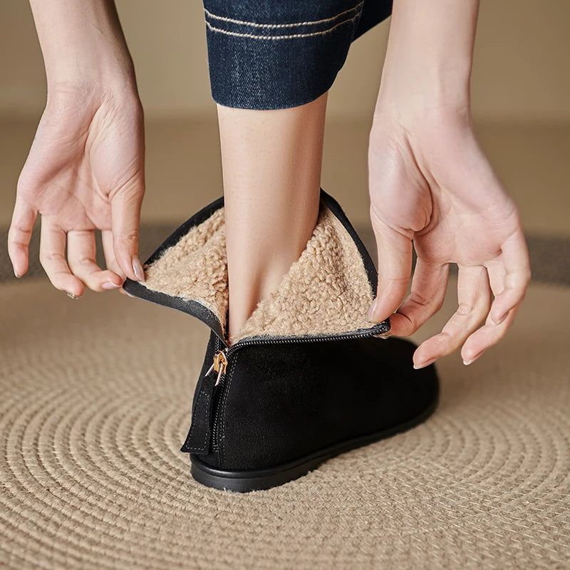 Premium Sheep Suede Chelsea Ankle Boots-HighTouch
