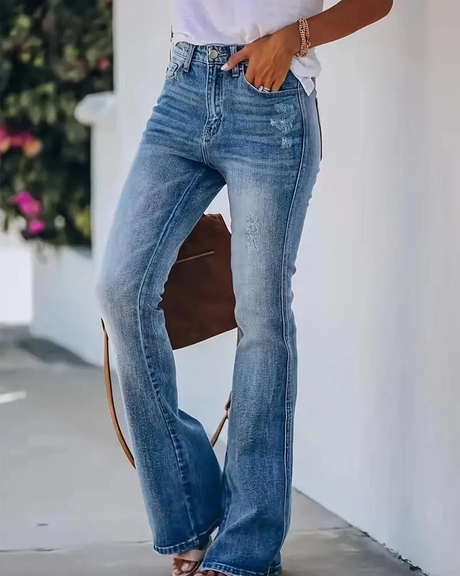 High-Waist Slimming Horn Jeans Women
