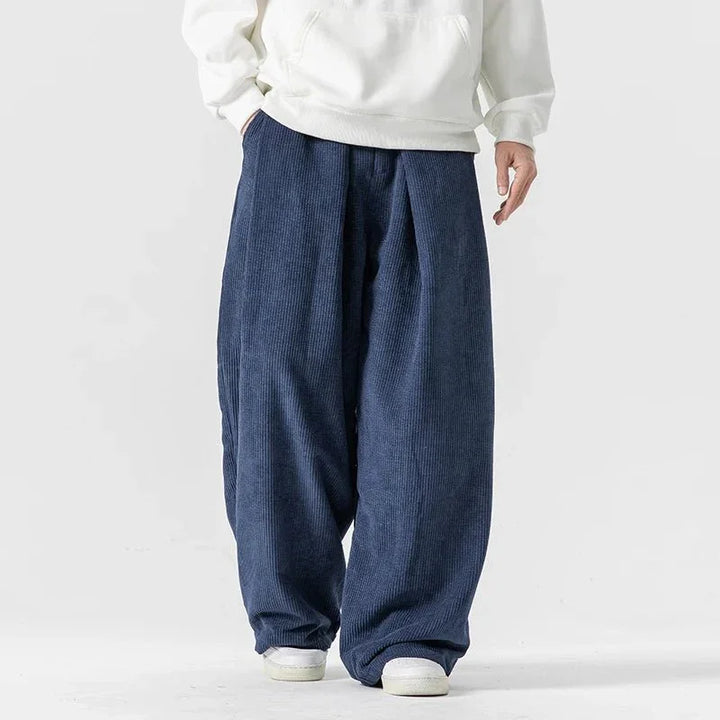 Men's Wide-Leg Corduroy Pants – 90s Style