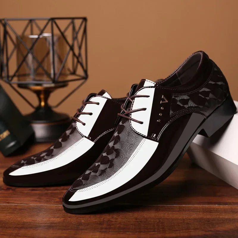 Men's Oxford Dress Shoes – Gloss Finish Lace-Up