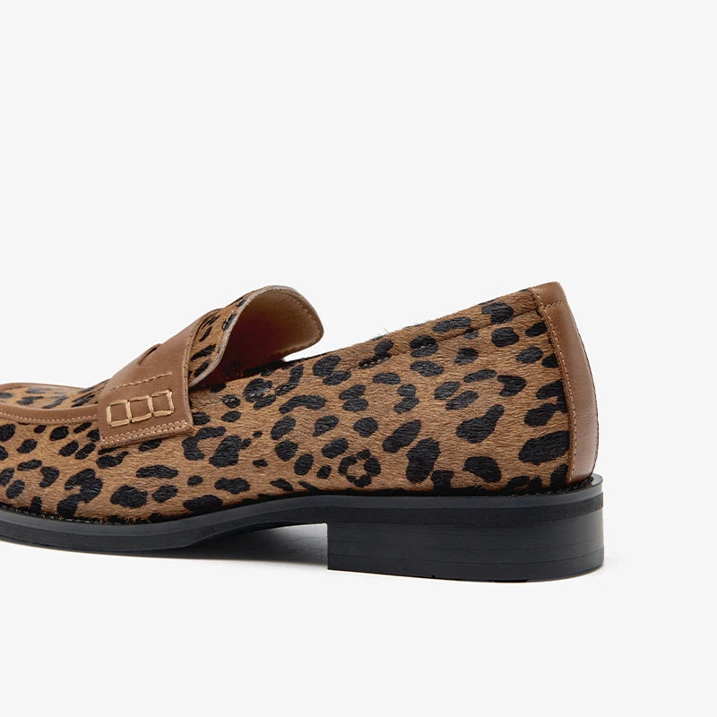 Leopard Penny Loafers UK