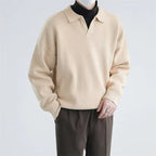 Vintage Y2K V-Neck Pullover Sweater Men-HighTouch
