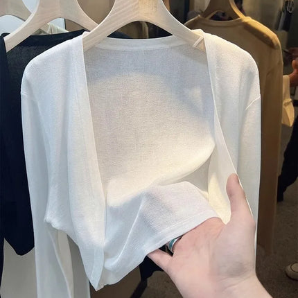 Lightweight Ice Silk Short Sunscreen Cardigan