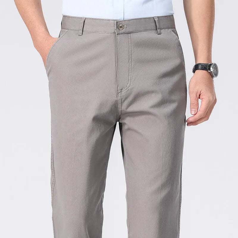 Men’s Lightweight Business Casual Chino Trousers-HighTouch