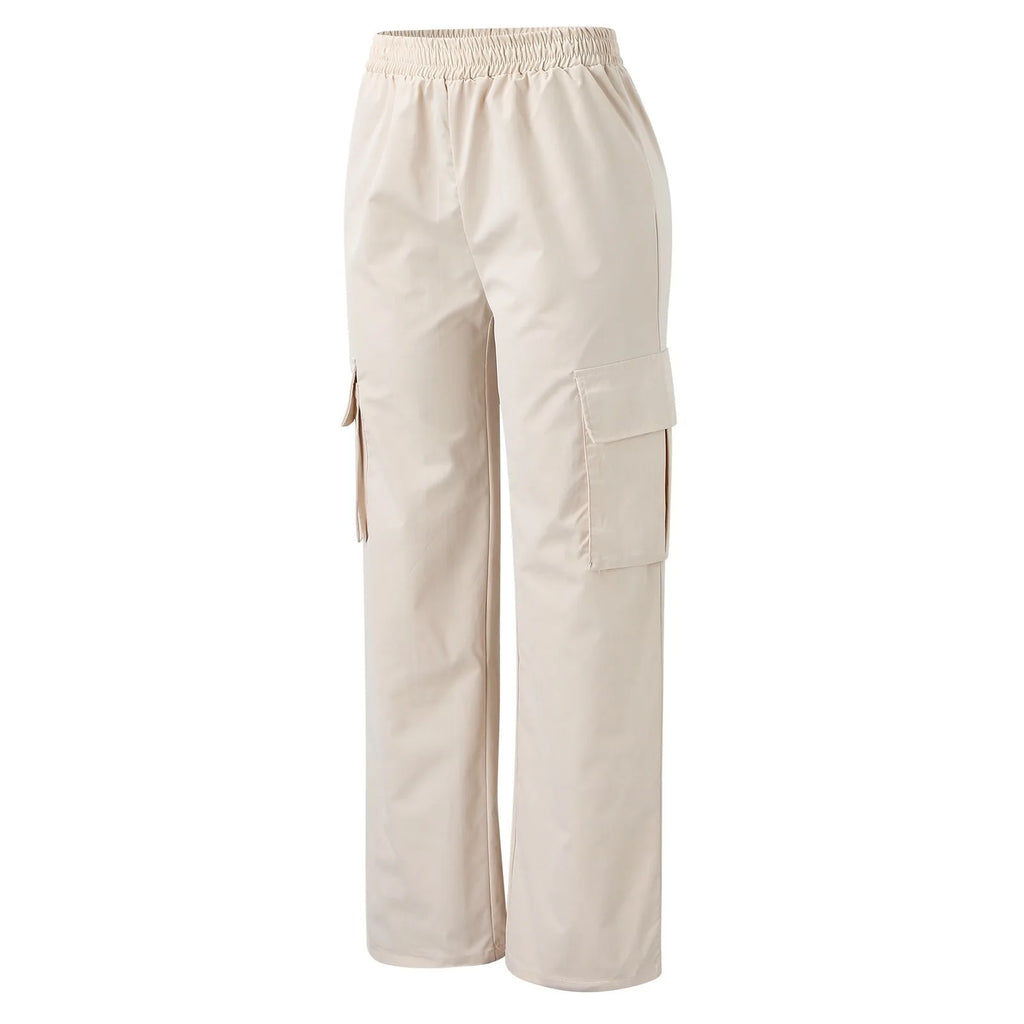 Women High Waist Baggy Cargo Jogger Pants Casual Loose Fit-HighTouch