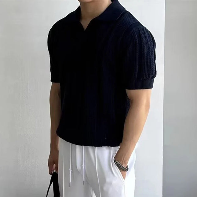 Ultra-Breathable Slim Mesh Polo Shirt for Men