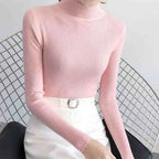 Women’s Stretch Knit Pullover Sweater – Slim Fit Casual Top-HighTouch