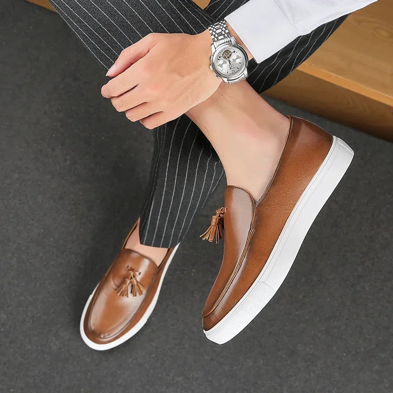 Men's Tuscan Elegance Slip-Ons – Italian Leather Loafers