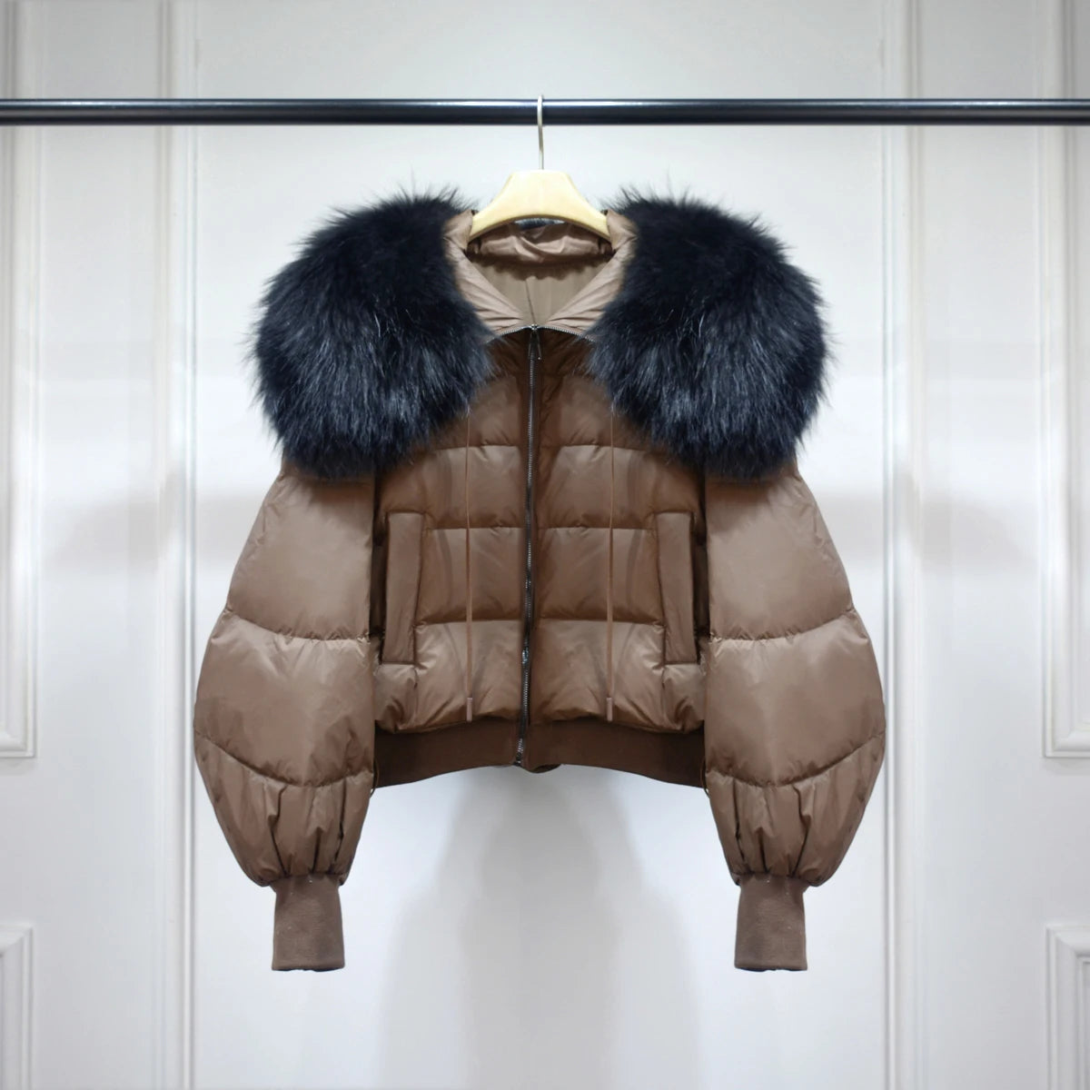 Short White Duck Down Parka Women