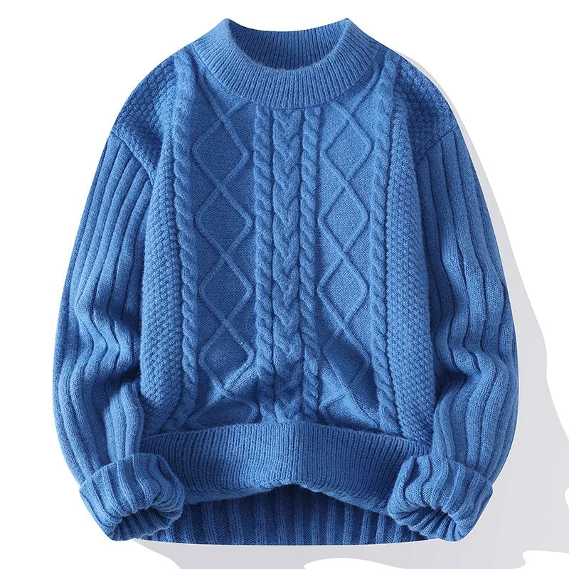 Striped Knit Sweater Men