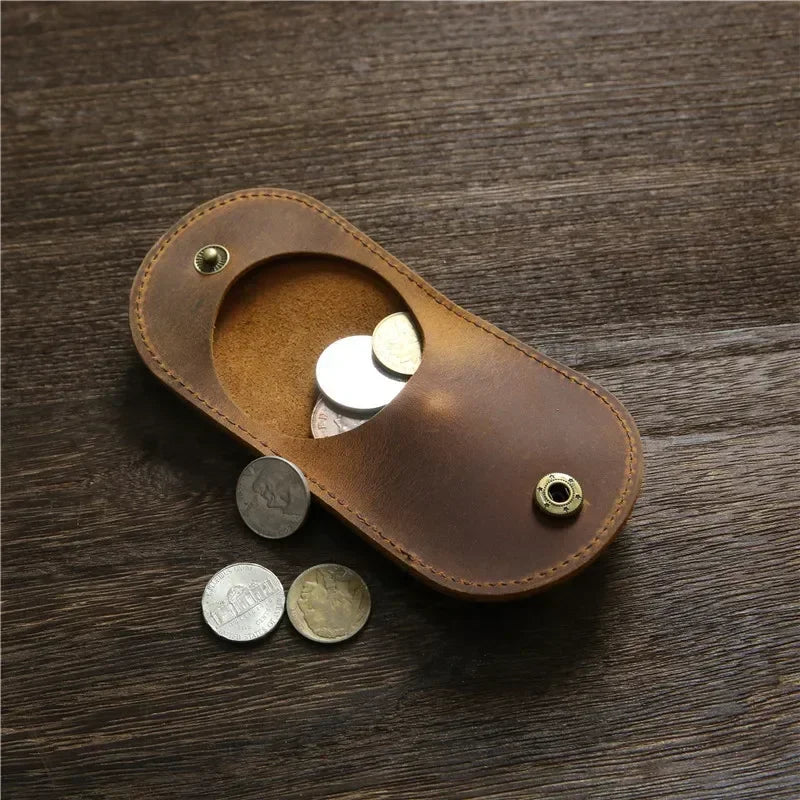 Genuine Leather Mini Coin Wallet