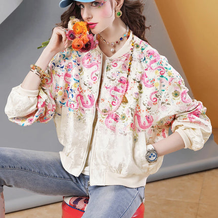 Women’s Chinese-Style Embroidered Spring Jacket