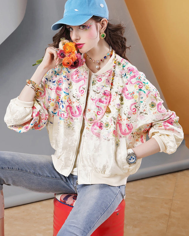 Women’s Chinese-Style Embroidered Spring Jacket