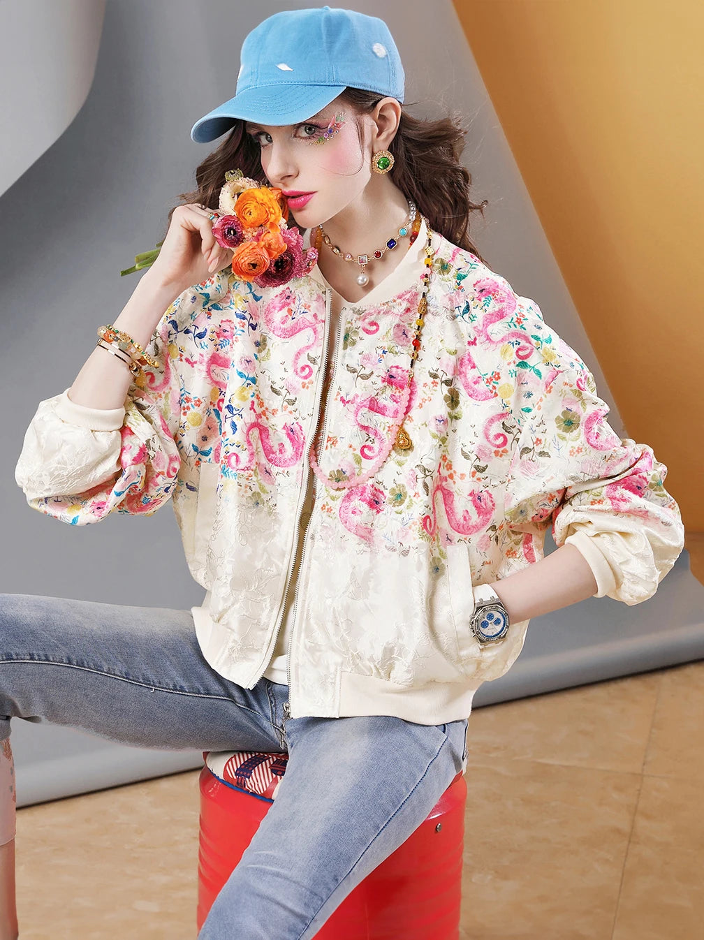 Women’s Chinese-Style Embroidered Spring Jacket-HighTouch