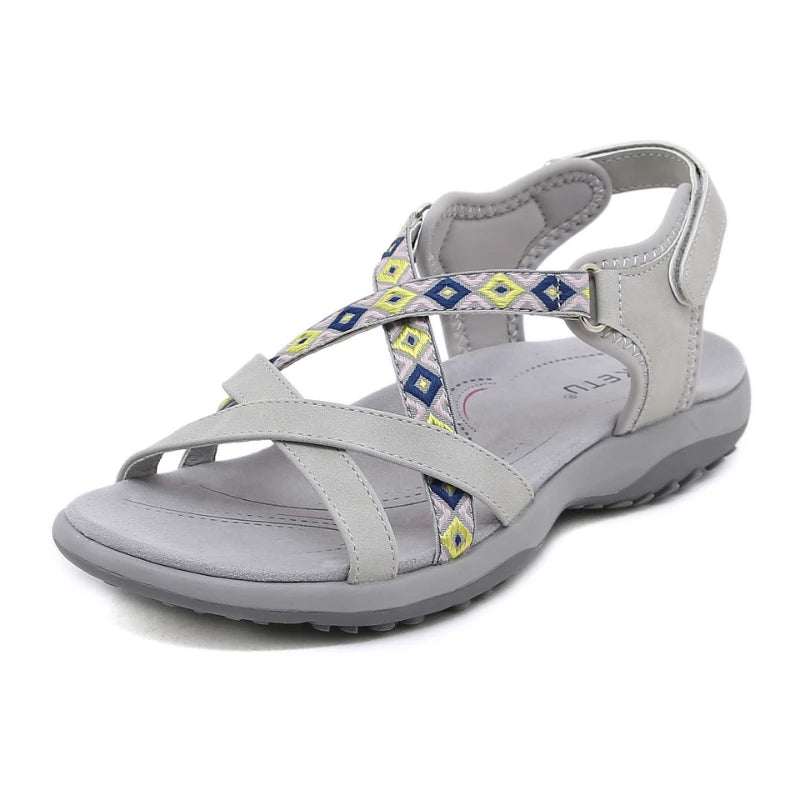 Elegant Ethnic Flat Sandals-HighTouch