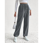 Mia Muse High-Waist Ankle Sporty Pants – All‑Season Solid Casual Trousers-HighTouch