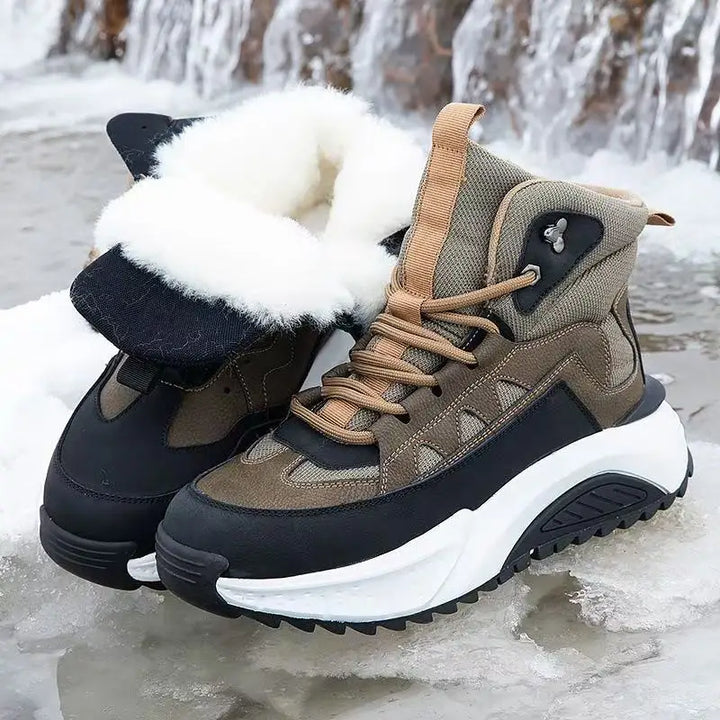 Thick-Sole Snow Boots Men UK-HighTouch