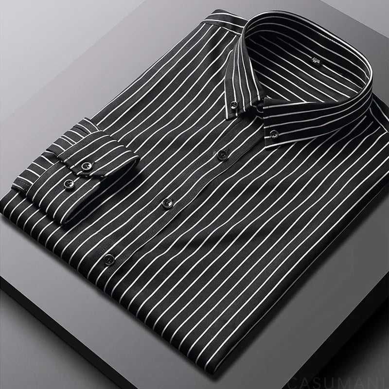 Hightouch | Relaxed Striped Cotton Shirt
