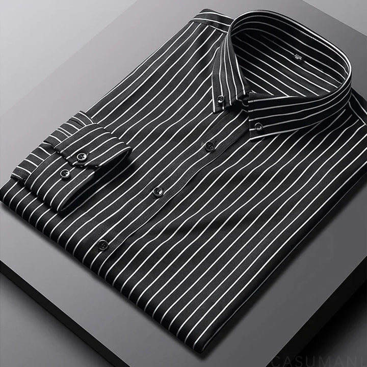 Hightouch | Relaxed Striped Cotton Shirt