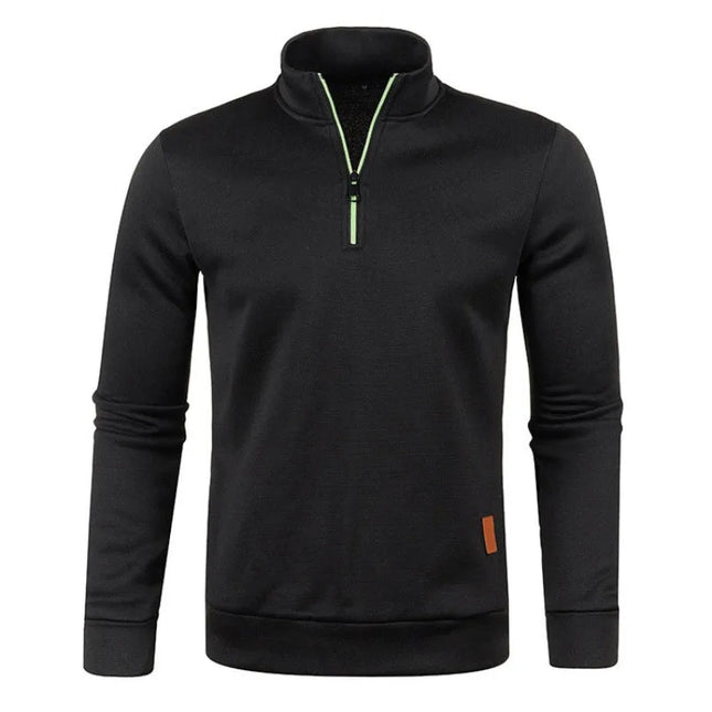 Men’s Fleece-Lined Half Zip Turtleneck Pullover Jacket