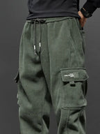 Men’s Elastic Waist Straight-Leg Casual Trousers-HighTouch