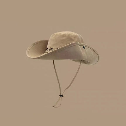 Breathable Western Cowboy Hat – Wide Brim, Adjustable, Summer Sun Protection