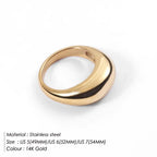 Minimalist Arc Stainless Steel Ring for Women-HighTouch
