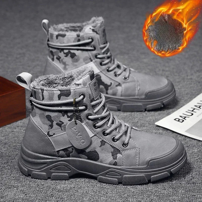 Men’s Camouflage Platform High-Top Boots