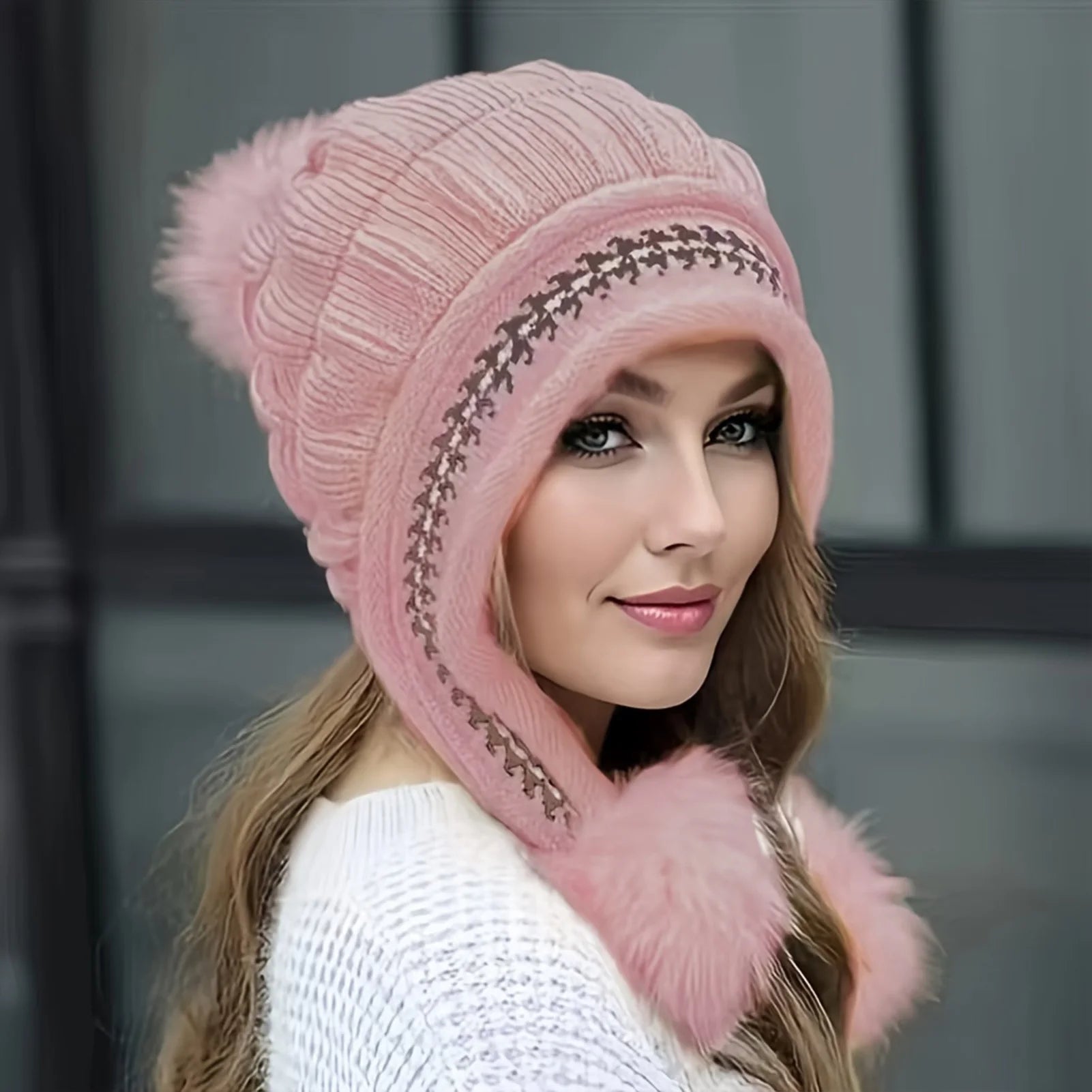 Women’s Fur & Fleece-Lined Earflap Beanie