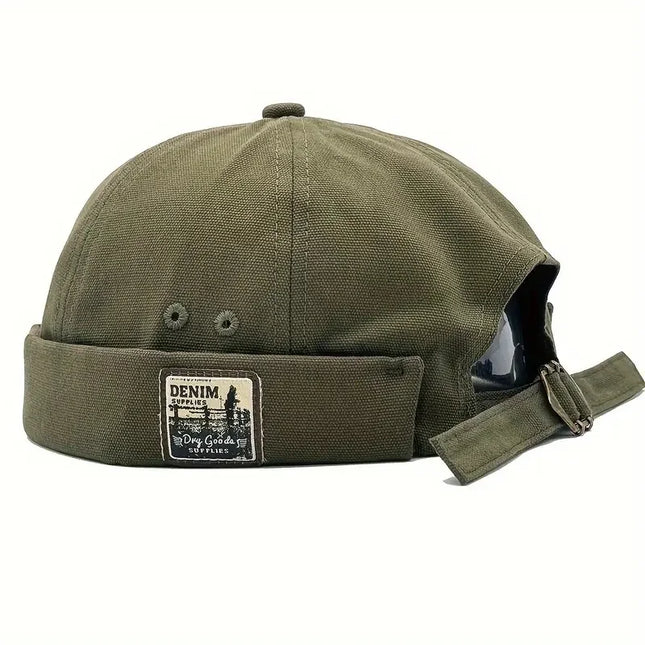 Vintage Washed Cotton Dome / Melon Brimless Cap – Unisex Adjustable