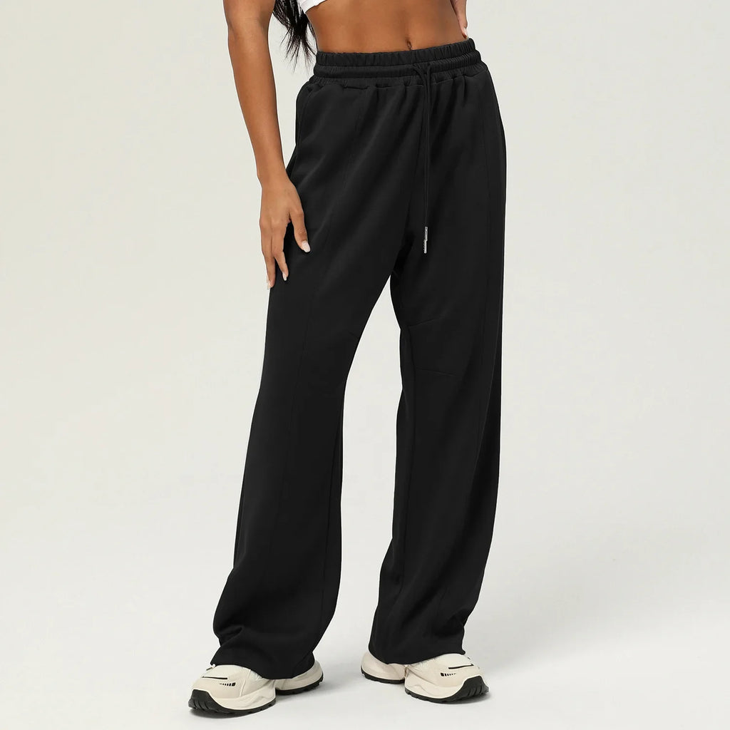 Women Cozy Wide Leg Sweatpants Soft Lounge Pants-HighTouch