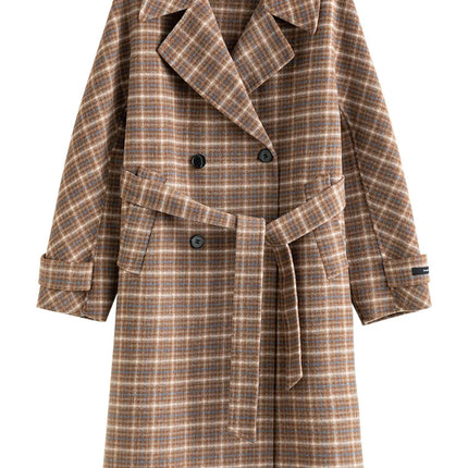 British Plaid Wool Suit Jacket for Women