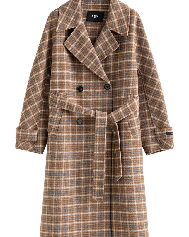 British Plaid Wool Suit Jacket for Women