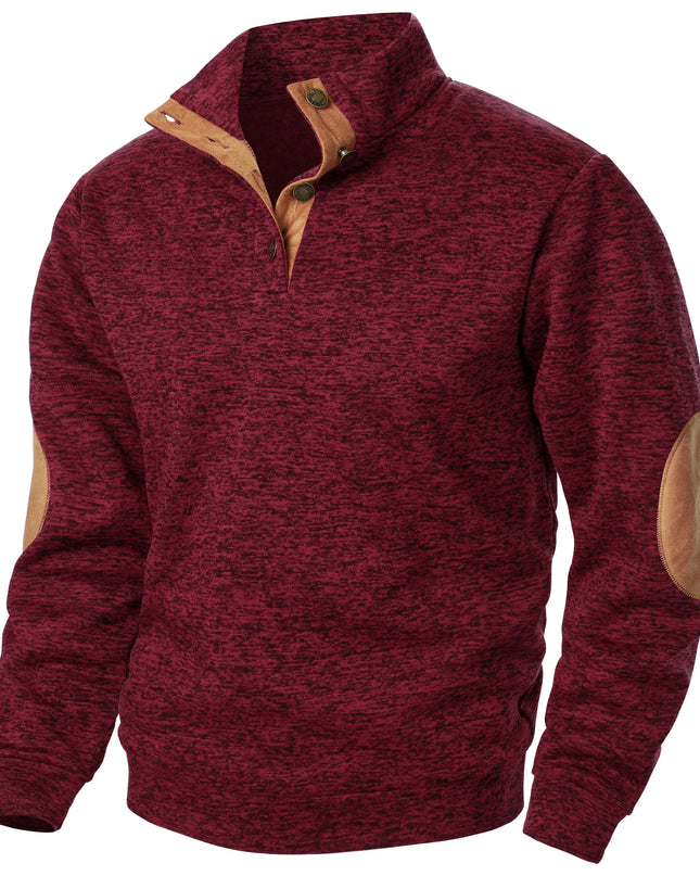 Men’s Stand Collar Knitted Sweater