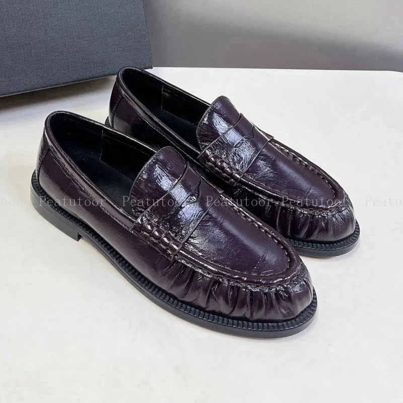 Leather Slip-On Loafers