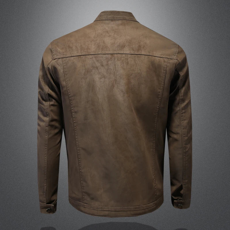 Genuine Leather Motorcycle Jacket For Men