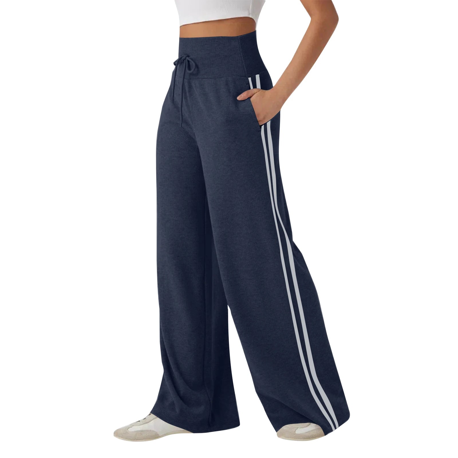 Women’s High-Waisted Wide-Leg Sports Pants