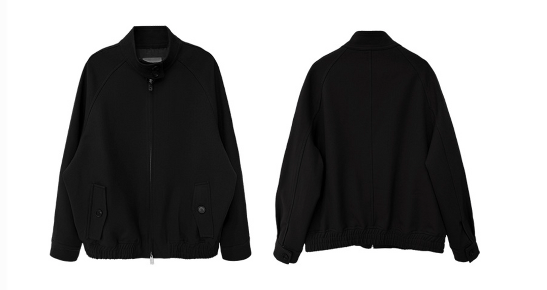 Women's Wool Blend Oversized Bomber Jacket - Warm Zip Coat