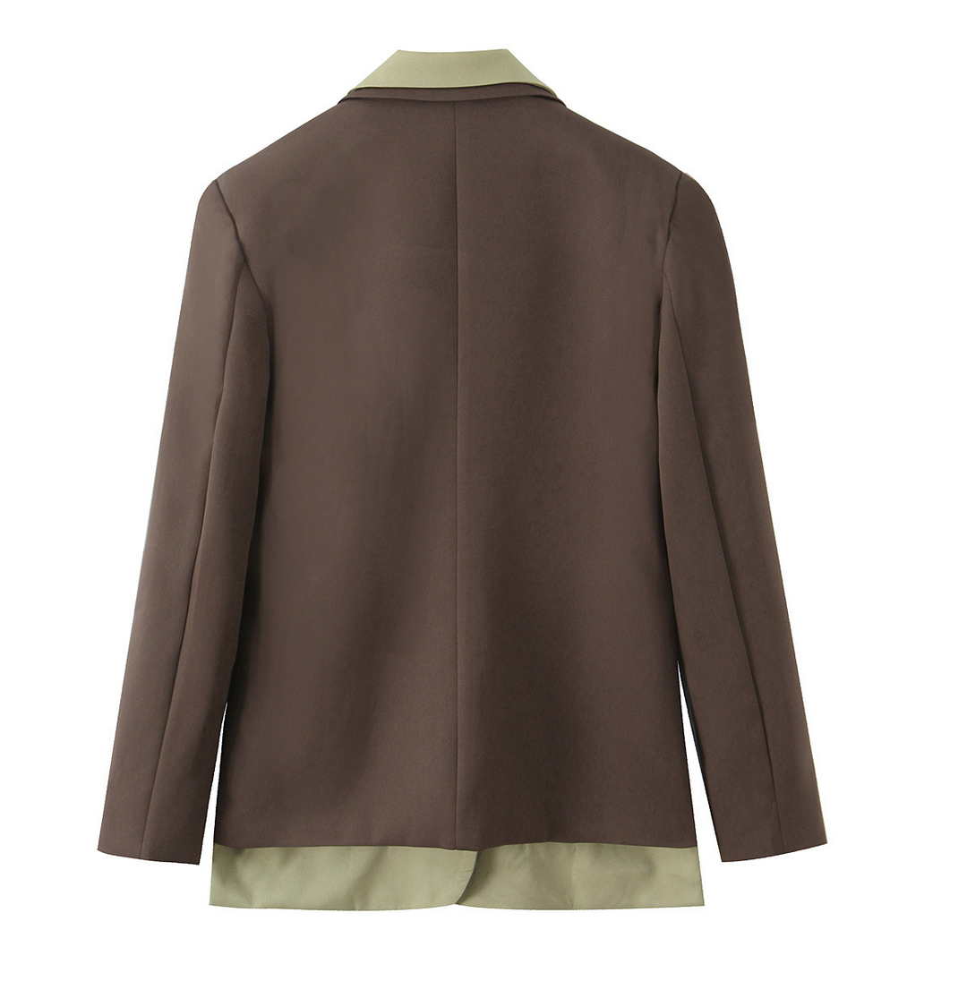 Split | Contrast Trim Longline Blazer
