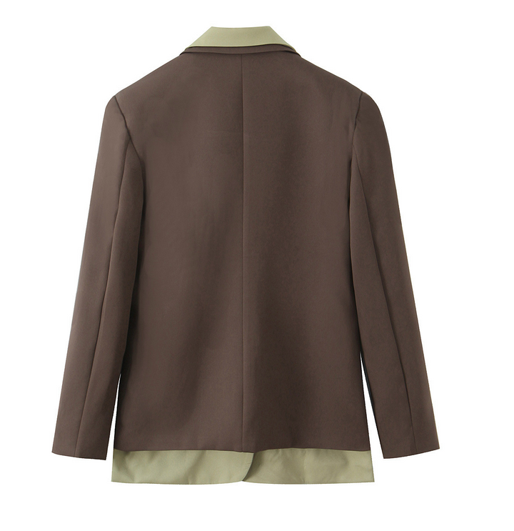 Split | Contrast Trim Longline Blazer
